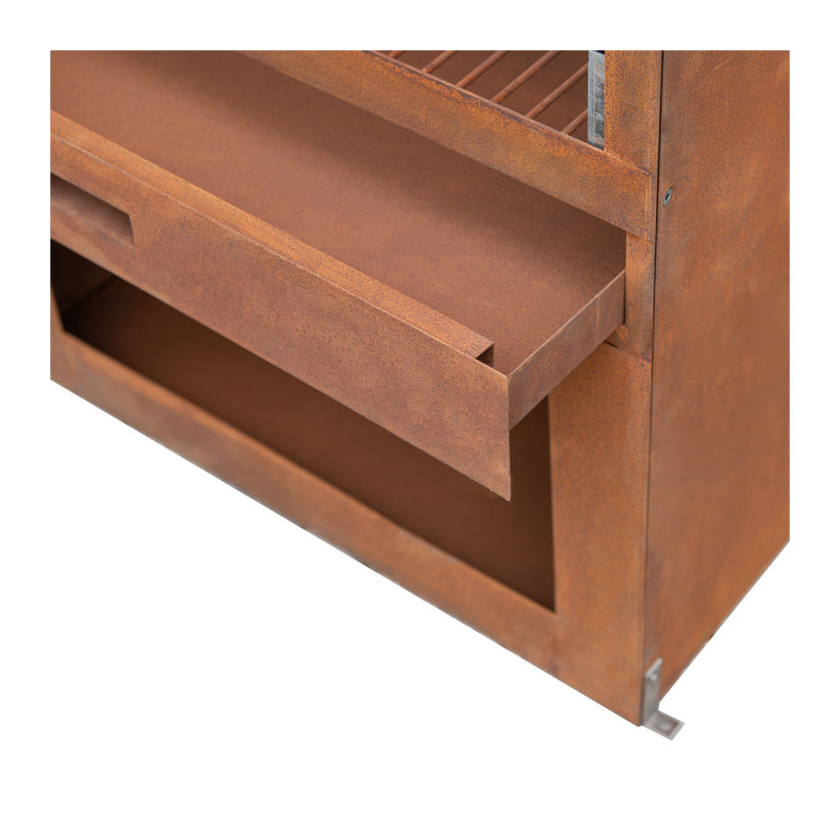 Westmann Grill und Gartenkamin aus Stahl in Braun und Rost Optik, B/H/T: 70 x 229 x 41 cm - Bild 3