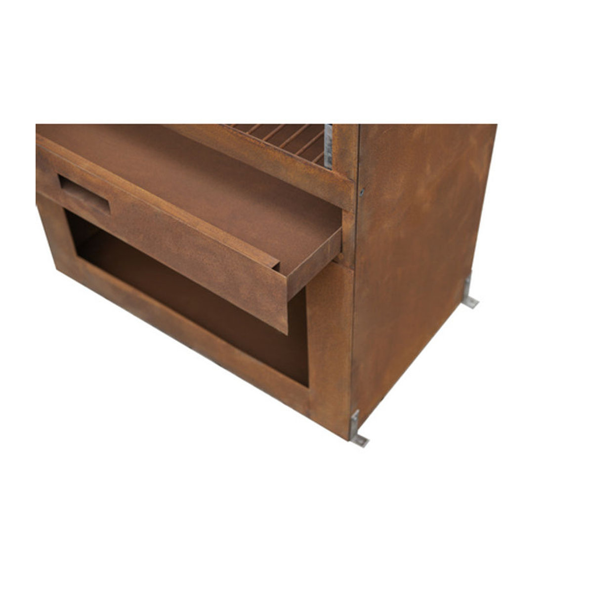 Westmann Grill und Gartenkamin aus Stahl in Braun und Rost Optik, B/H/T: 70 x 229 x 41 cm - Bild 5
