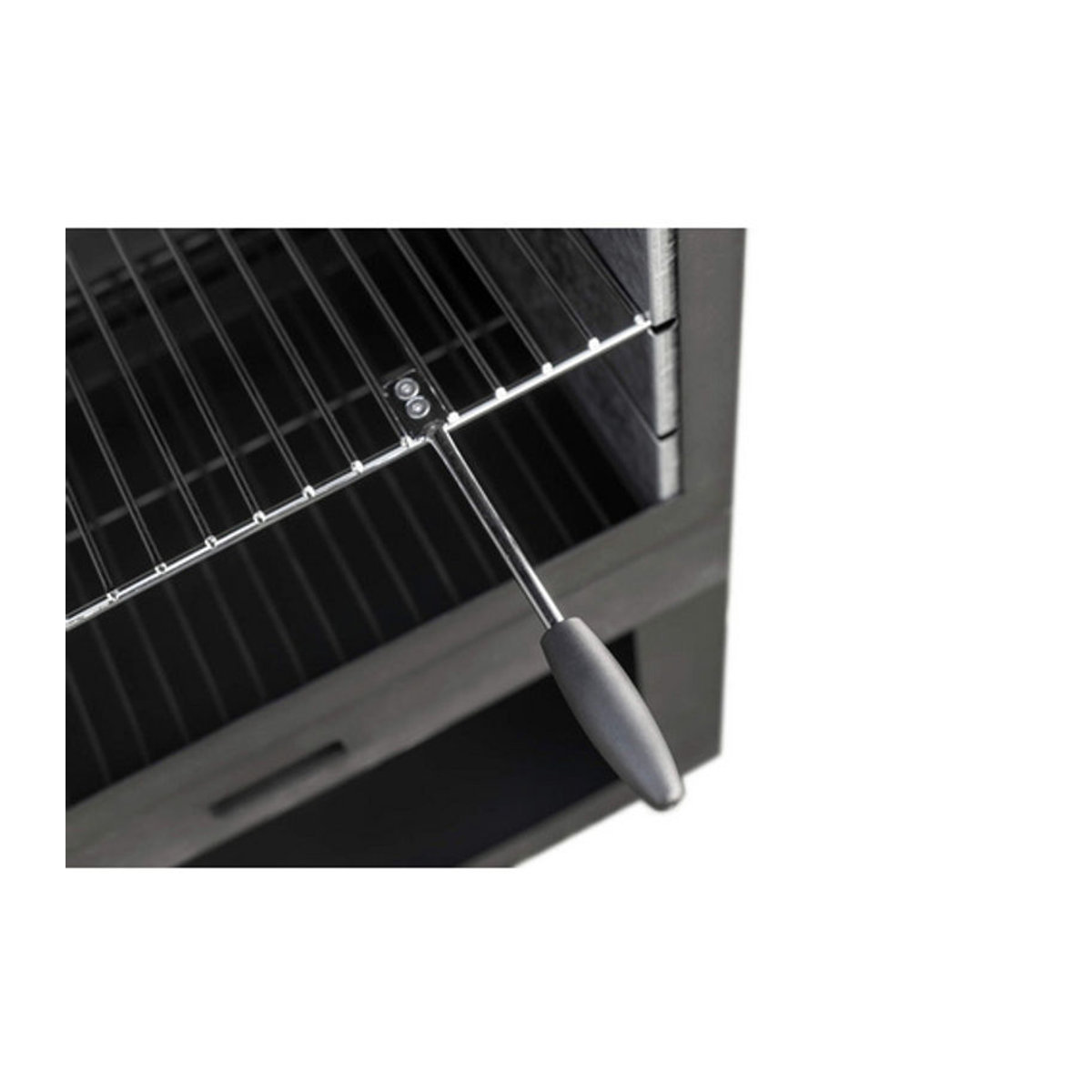 Westmann Grill und Gartenkamin aus Stahl in Schwarz, B/H/T: 70 x 229 x 41 cm - Bild 4
