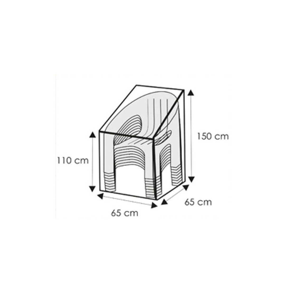 Wetterfeste und waschbare Schutzhülle für Stapelstühle von BONI-SHOP in Transparent - Bild 2