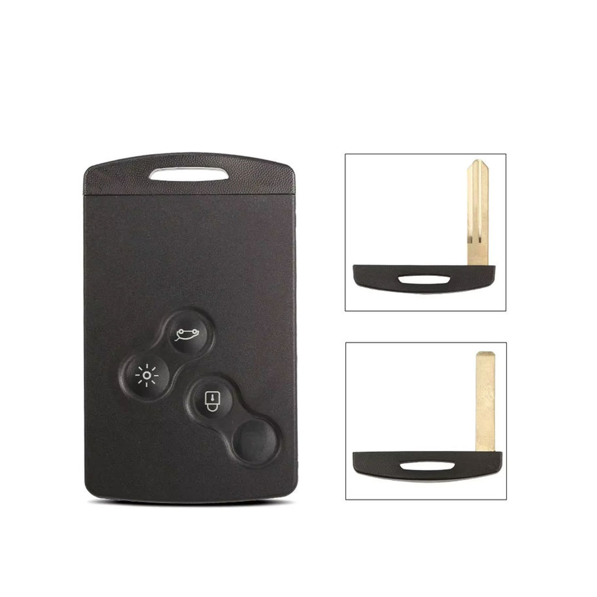 WhatsKey Smart Card Schlüsselhülle für Renault Laguna Koleos Megane Clio Fluence Scenic Captur in Schwarz mit 4 Tasten - Bild 6