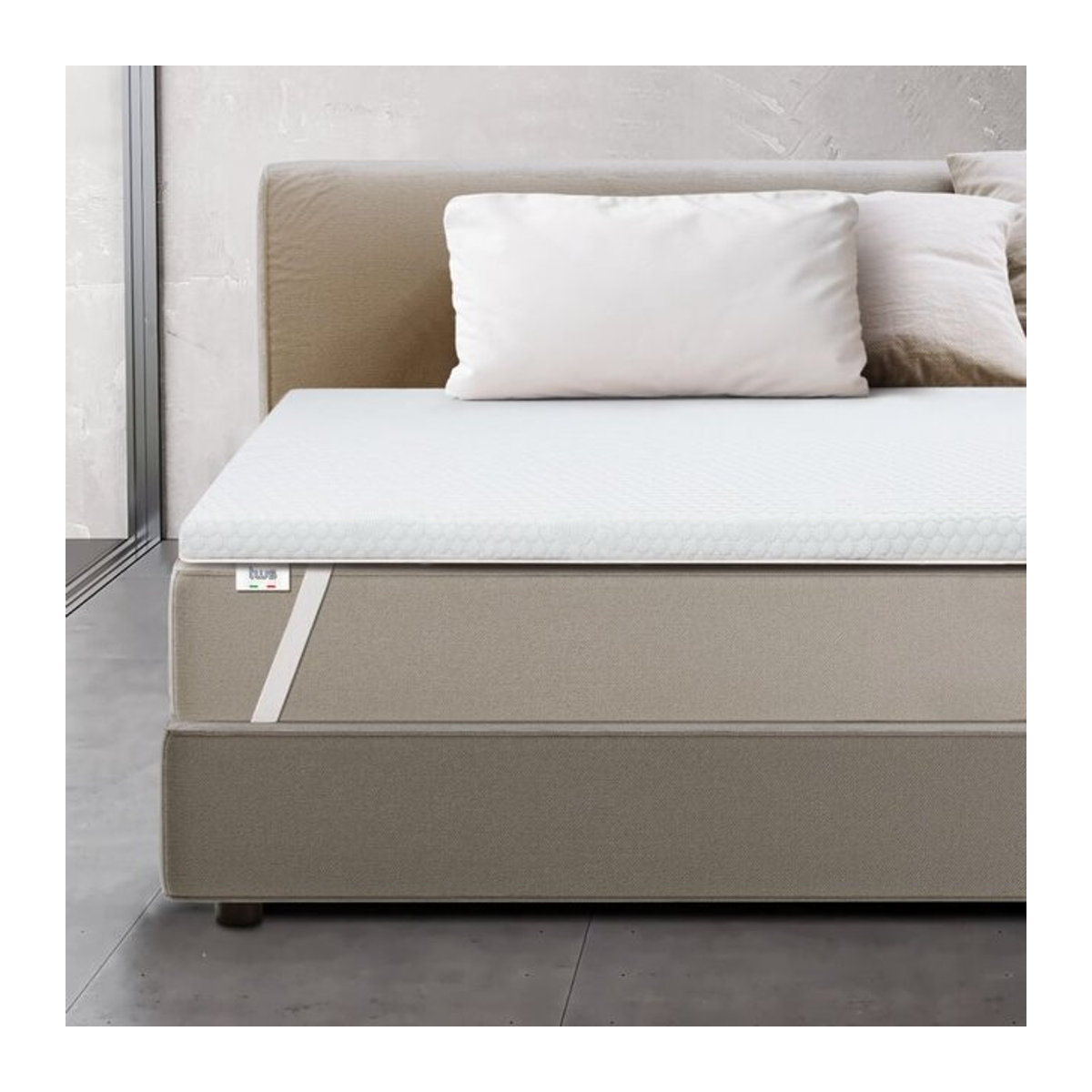 White Stone Visco Memory Schaum Topper Matratzenauflage in Weiß, Höhe: 6 cm, B/T: 100 x 220 cm - Bild 1
