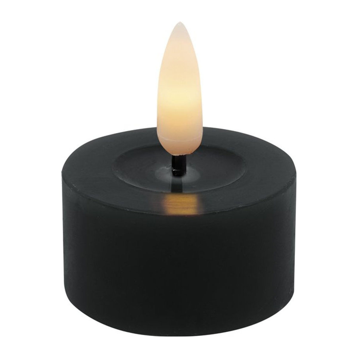 Wholesa Teelicht LED 2er-Set WINTER in Schwarz mit Echtwachs und Timer - Bild 1
