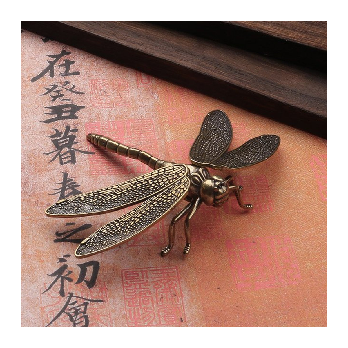 WHPHous Miniatur Tierfiguren aus Messing und Kupfer in Gold, Vintage Deko-Ornamente für den Schreibtisch - Bild 1