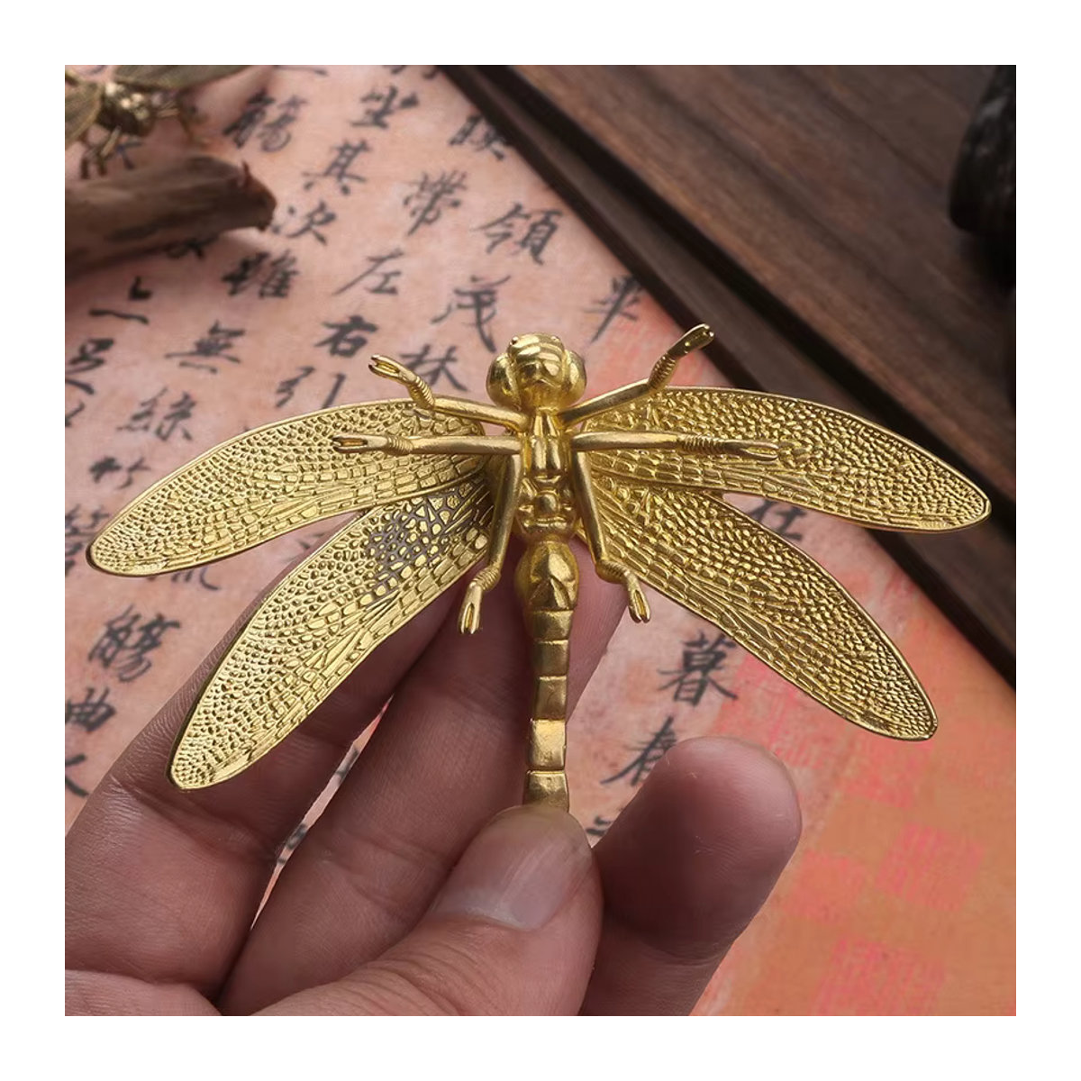 WHPHous Miniatur Tierfiguren aus Messing und Kupfer in Gold, Vintage Deko-Ornamente für den Schreibtisch - Bild 3