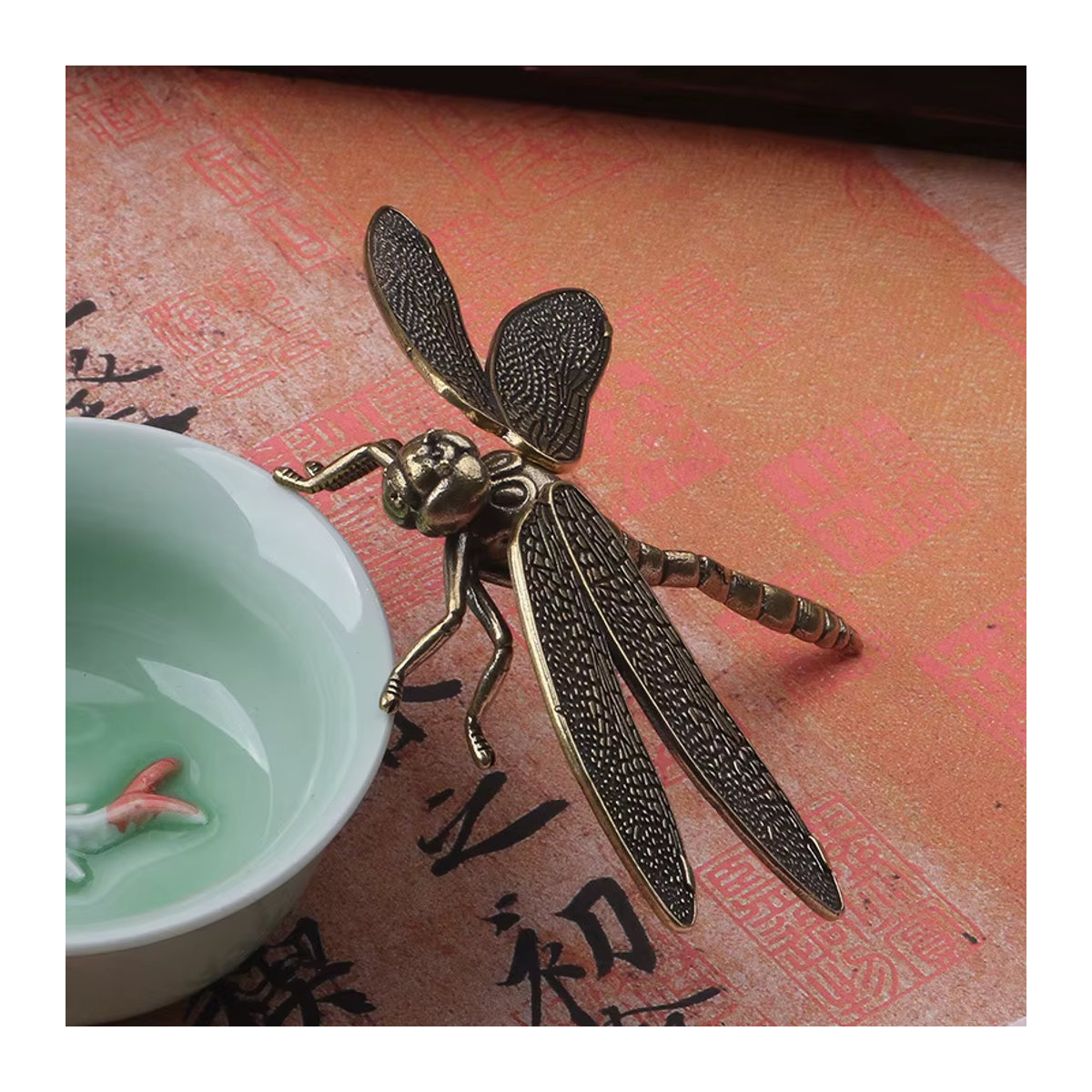 WHPHous Miniatur Tierfiguren aus Messing und Kupfer in Gold, Vintage Deko-Ornamente für den Schreibtisch - Bild 5