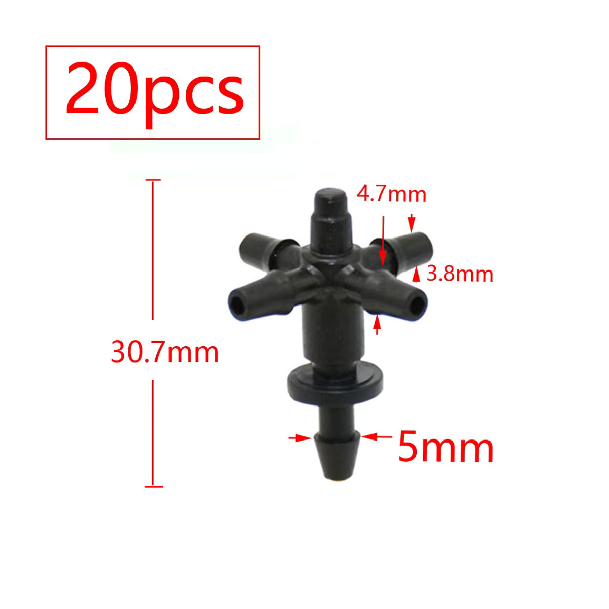 WHWH Micro-Tropfbewässerungssystem mit 2/4-Wege-Verteiler, Emitter und Bodenstecker, Multicolor - Bild 2