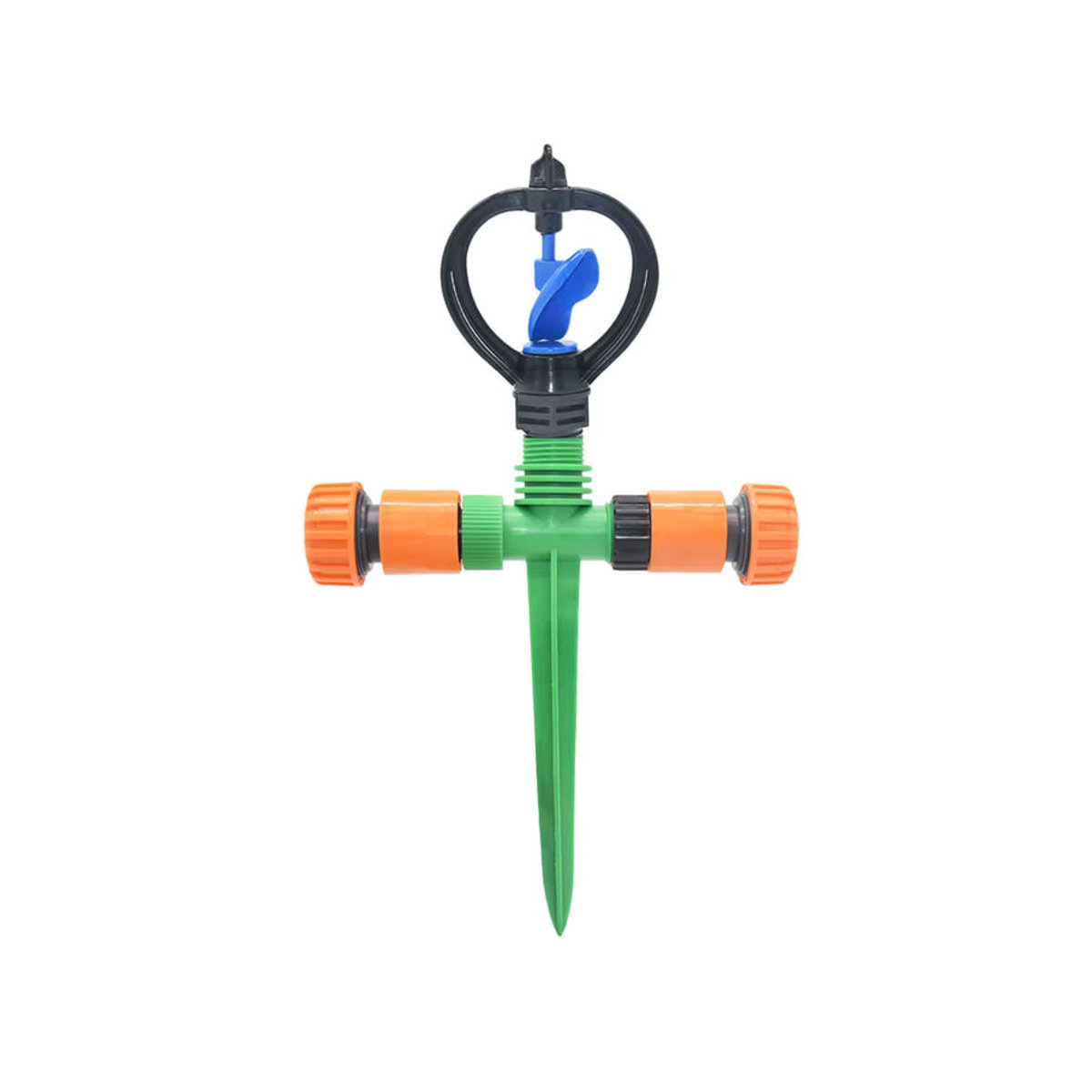 WHWH Rotierende Gartenrasen Sprinkler mit Außengewinde und Streudüse in Grün - Bild 2