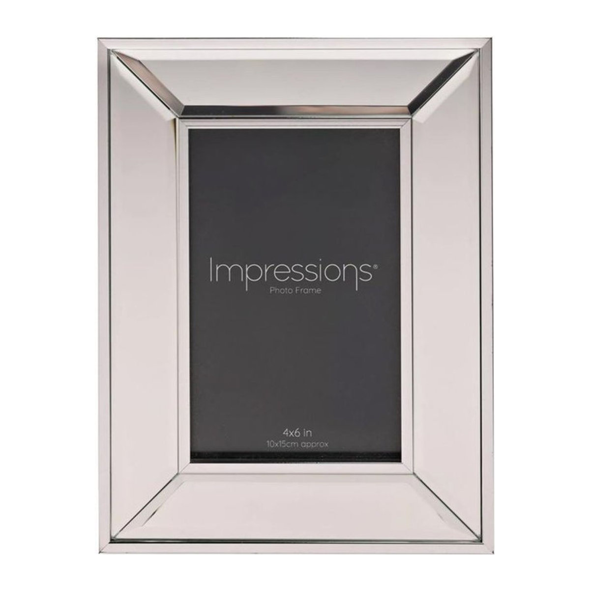 Widdop Impressions Verspiegelter Fotorahmen Silber Metall Rechteckig B: 15,24 cm, H: 10,16 cm - Bild 1