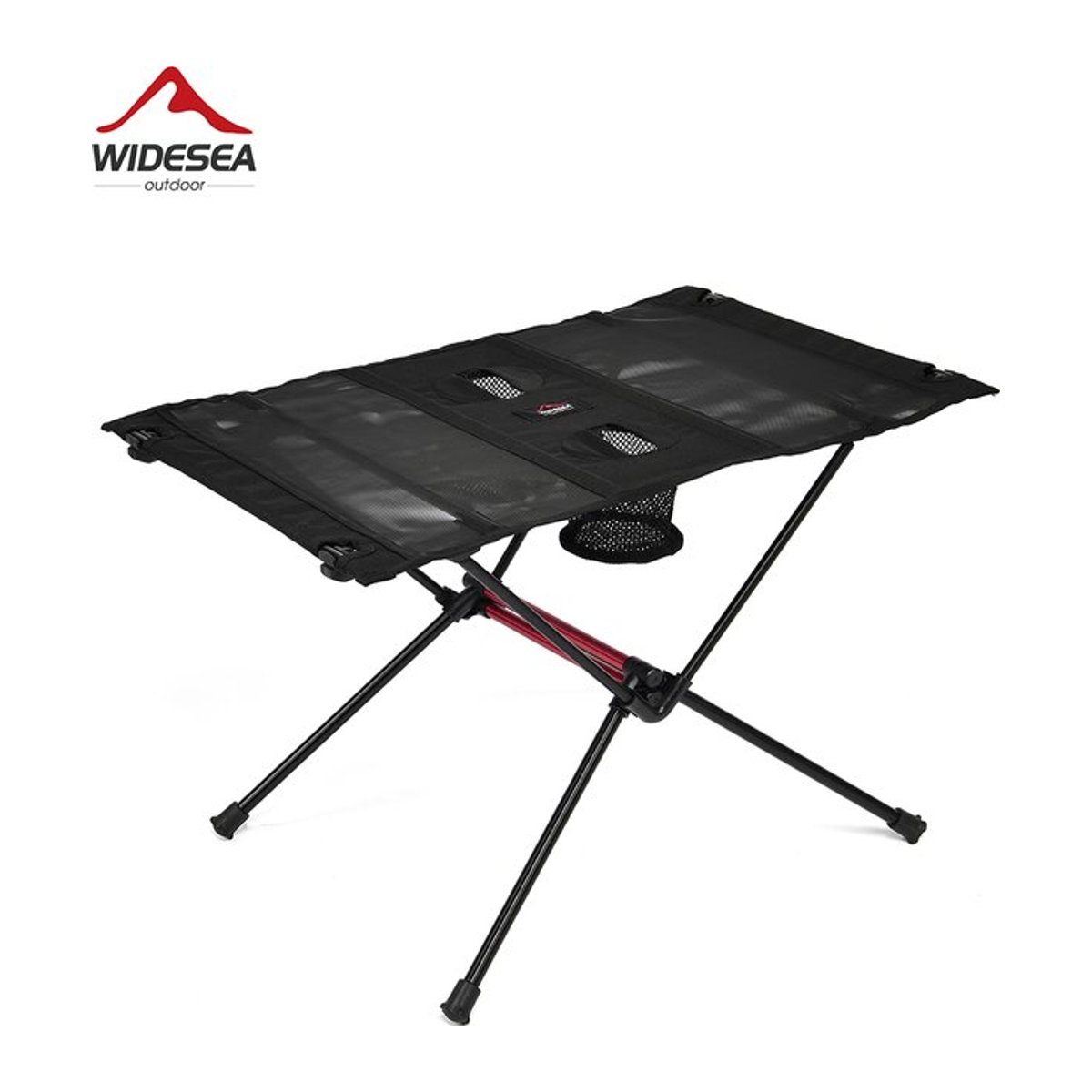 Widesea Camping-Klapptisch aus Metall in Schwarz für Picknick und Outdoor-Aktivitäten - Bild 1