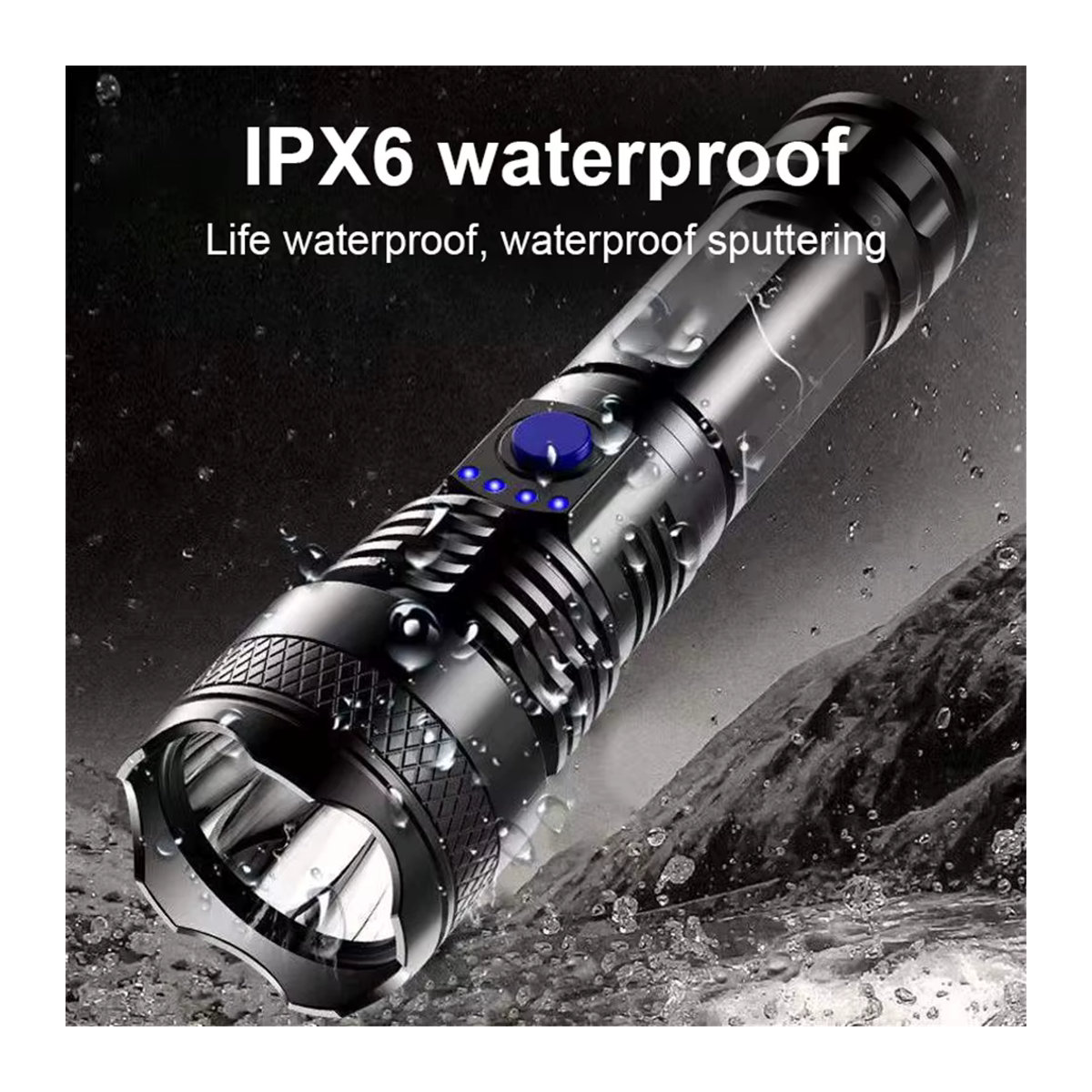 Wiederaufladbare LED Taschenlampe mit 3 Modi und 18650 Akku, wasserdicht für Camping und Wandern - Bild 5