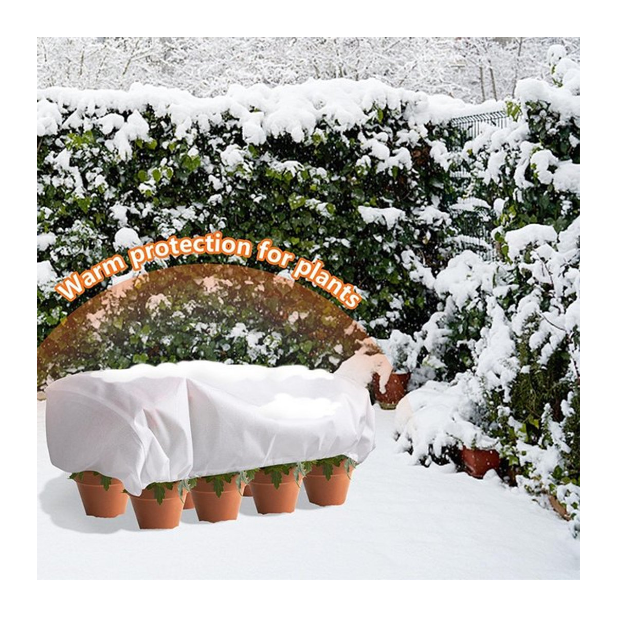 Wiederverwendbare Pflanzenabdeckung zum Frostschutz mit Schnur für Bäume und Pflanzen - Bild 1