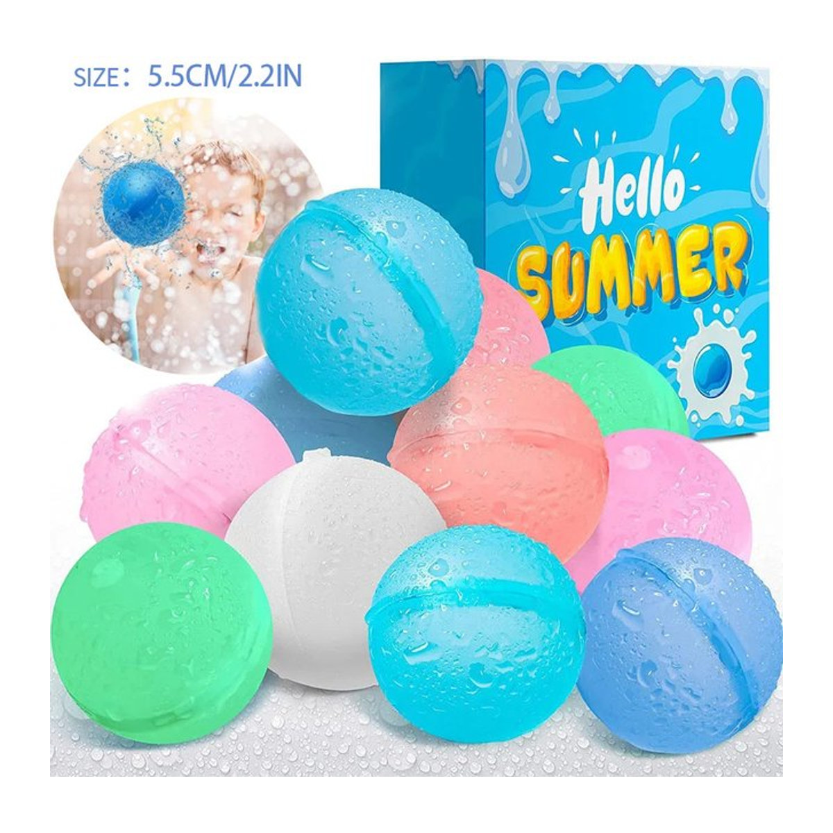 Wiederverwendbare Wasserballons zum schnellen Nachfüllen, selbst dichtende Wasserbomben für Kinder und das Schwimmbad - Bild 1