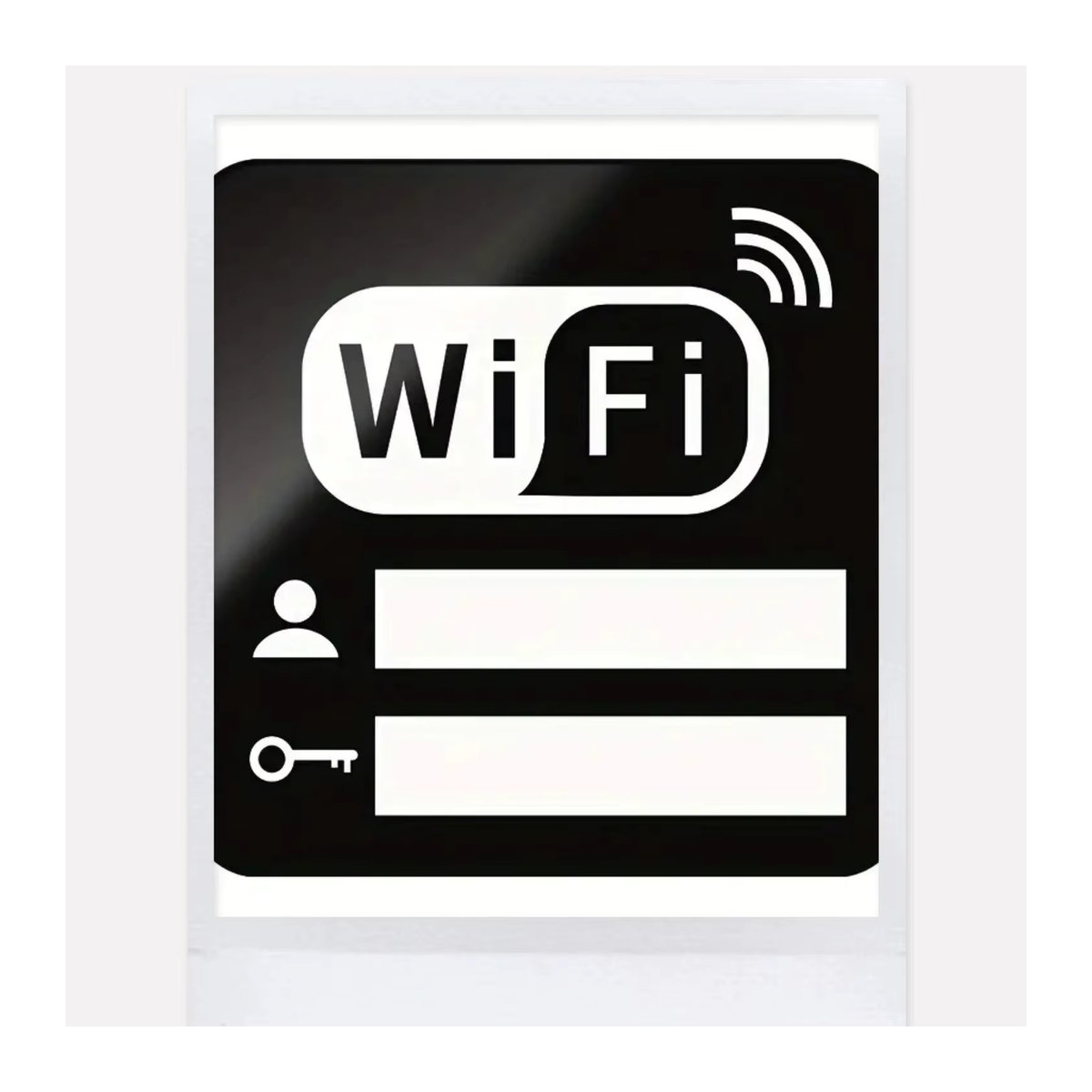 WiFi Logo Spiegel Wandaufkleber aus Acryl in Schwarz, B/H: 10 x 10 cm - Bild 6