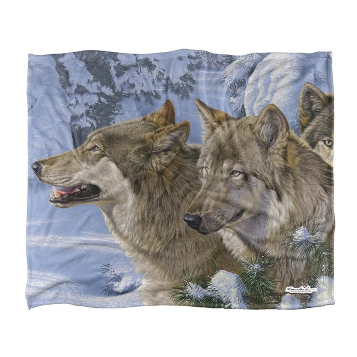 Wild Wings Winters Warmth Superweiche 2-lagige Decke in Weiß/Braun, One Size - Bild 1