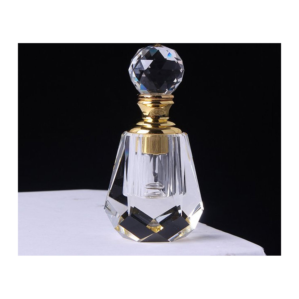 Will&ann Mini Parfüm Flasche aus Glas, transparente Kristall Flasche für ätherische Öle, nachfüllbar und tragbar für Reisen oder Hochzeiten - Bild 1