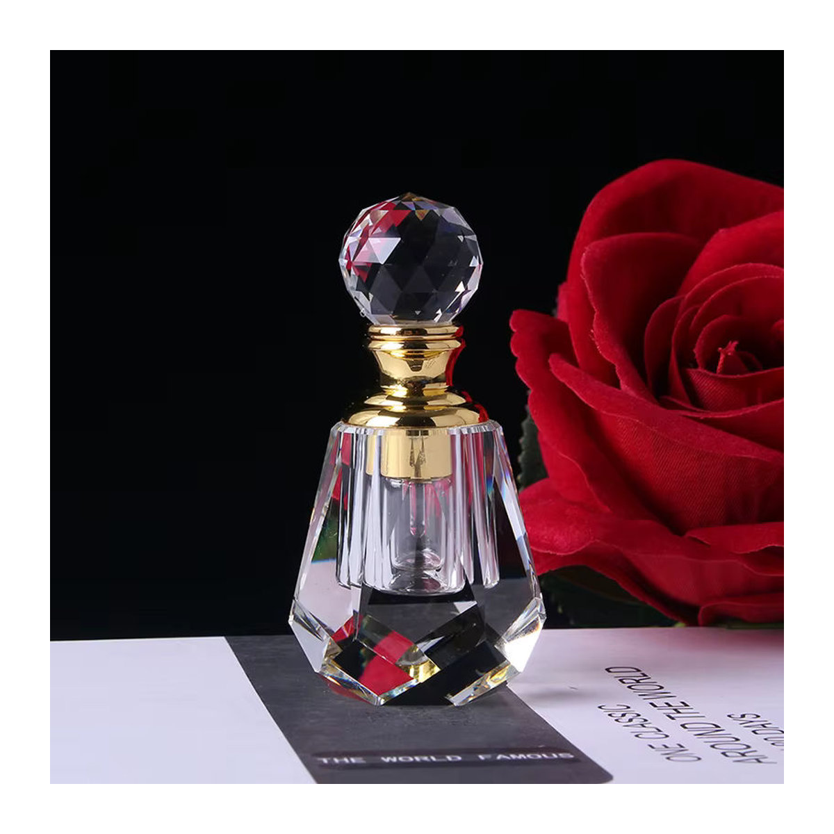Will&ann Mini Parfüm Flasche aus Glas, transparente Kristall Flasche für ätherische Öle, nachfüllbar und tragbar für Reisen oder Hochzeiten - Bild 4