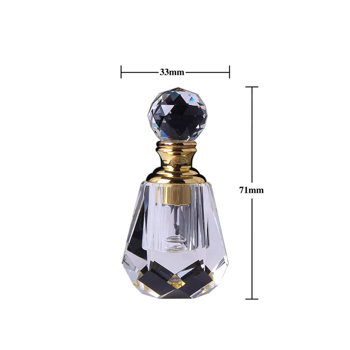 Will&ann Mini Parfüm Flasche aus Glas, transparente Kristall Flasche für ätherische Öle, nachfüllbar und tragbar für Reisen oder Hochzeiten - Bild 5