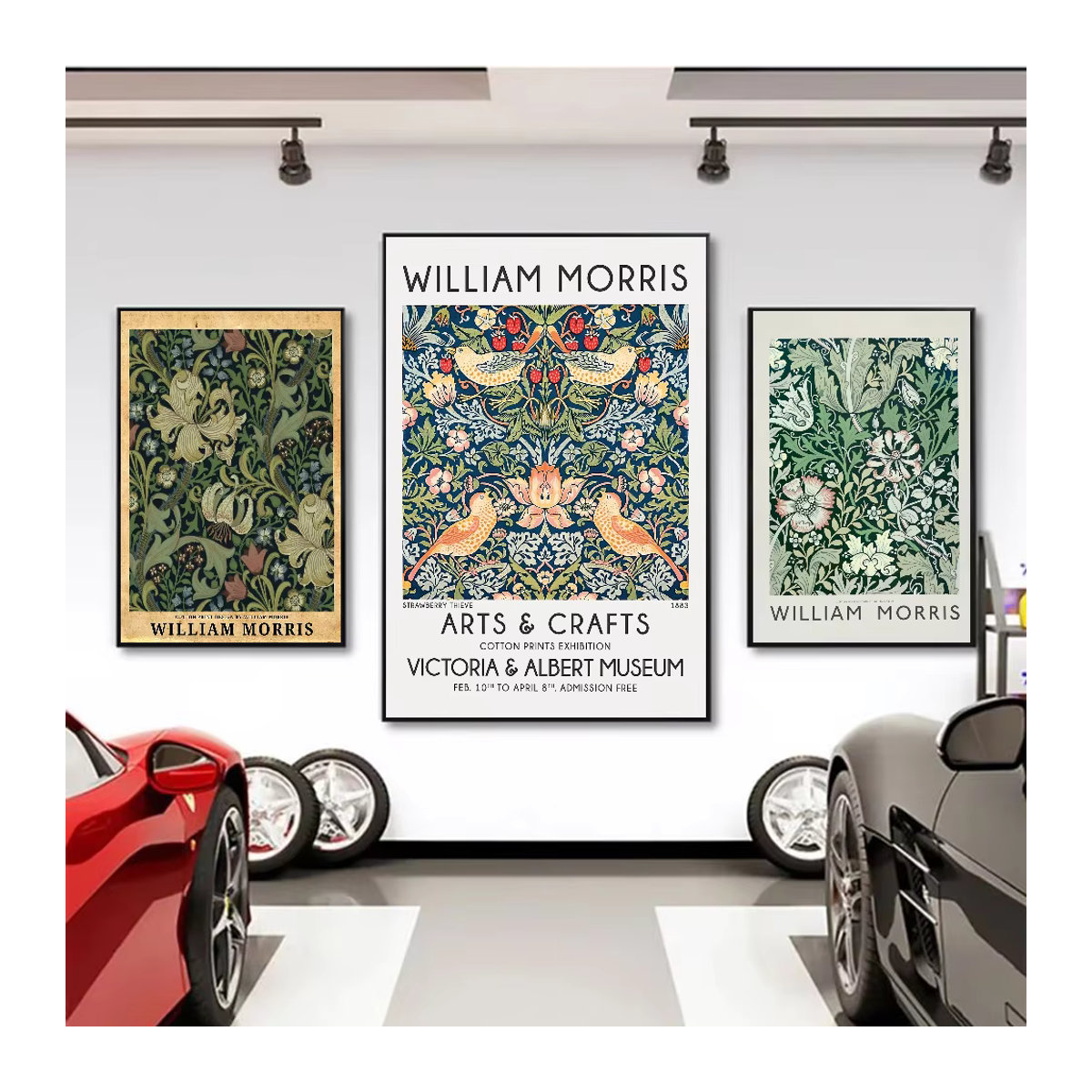 William Morris Vintage Kunstplakat Floral als wasserdichter selbstklebender Papieraufkleber für deine Wanddekoration in Mehrfarbig - Bild 4