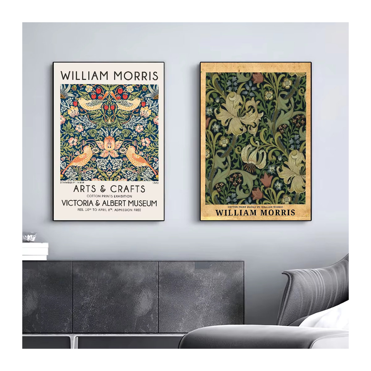 William Morris Vintage Kunstplakat Floral als wasserdichter selbstklebender Papieraufkleber für deine Wanddekoration in Mehrfarbig - Bild 5