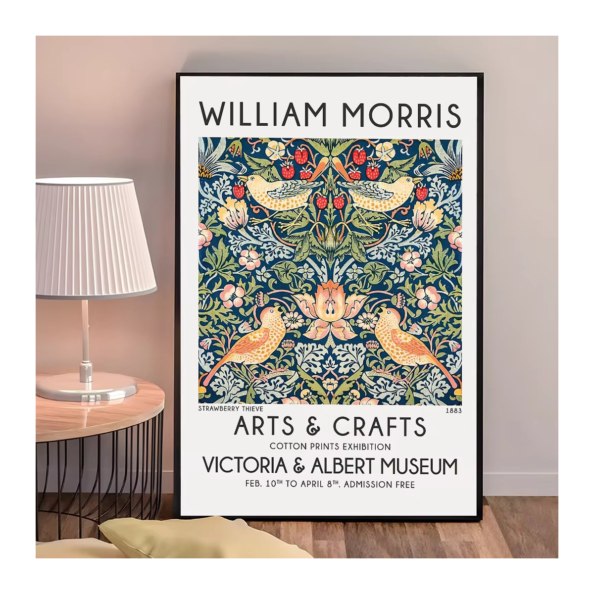 William Morris Vintage Kunstplakat Floral als wasserdichter selbstklebender Papieraufkleber für deine Wanddekoration in Mehrfarbig - Bild 6