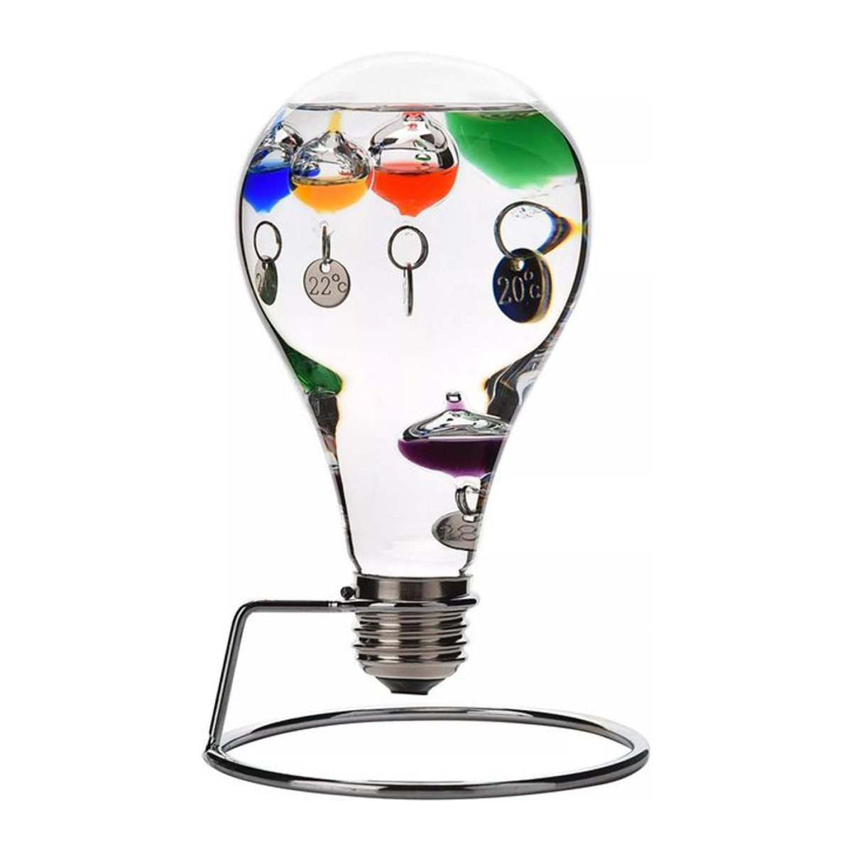 William Widdop Galileo Thermometer aus Glas und Metall in Transparent, rund und stehend - Bild 1