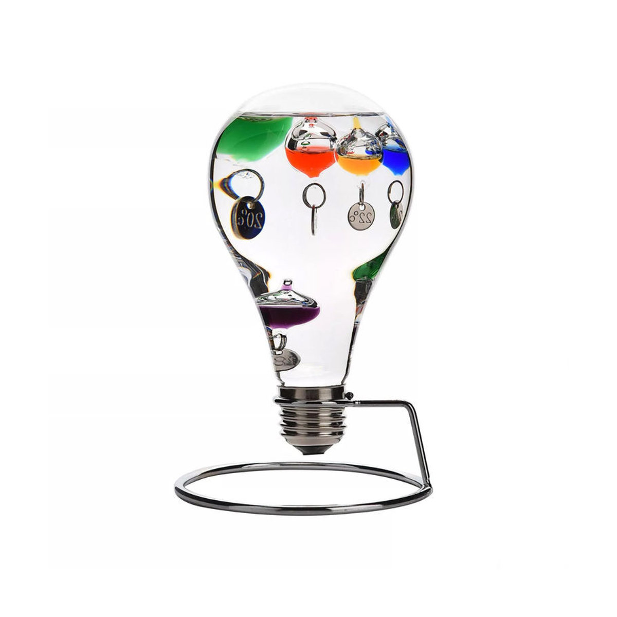 William Widdop Galileo Thermometer aus Glas und Metall in Transparent, rund und stehend - Bild 2