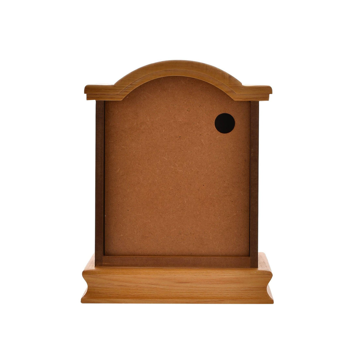William Widdop Kaminuhr mit Pendel in Eiche-Optik, gebrochener Bogen, braun, B/T/H: 22,0 x 16,5 x 11,5 cm - Bild 3