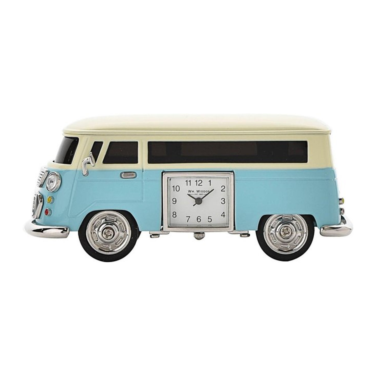 William Widdop Miniaturuhr Camper Van in Blau im Vintage-Design - Bild 1