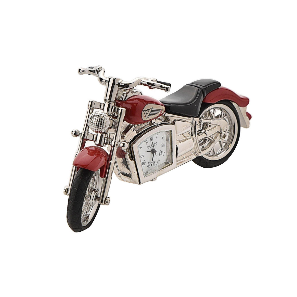 William Widdop Miniaturuhr Red Indian Style Motorrad in Rot - Bild 2