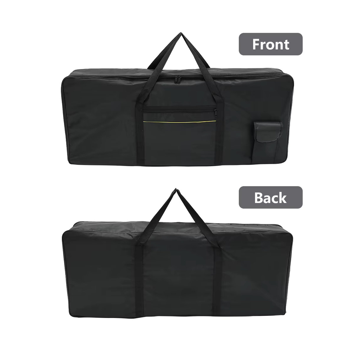 Willstar Gigbag für 61-Tasten-Tastatur in Schwarz, gepolsterte E-Piano-Hülle aus 420D Oxford-Stoff mit verstellbarem Schultergurt - Bild 2