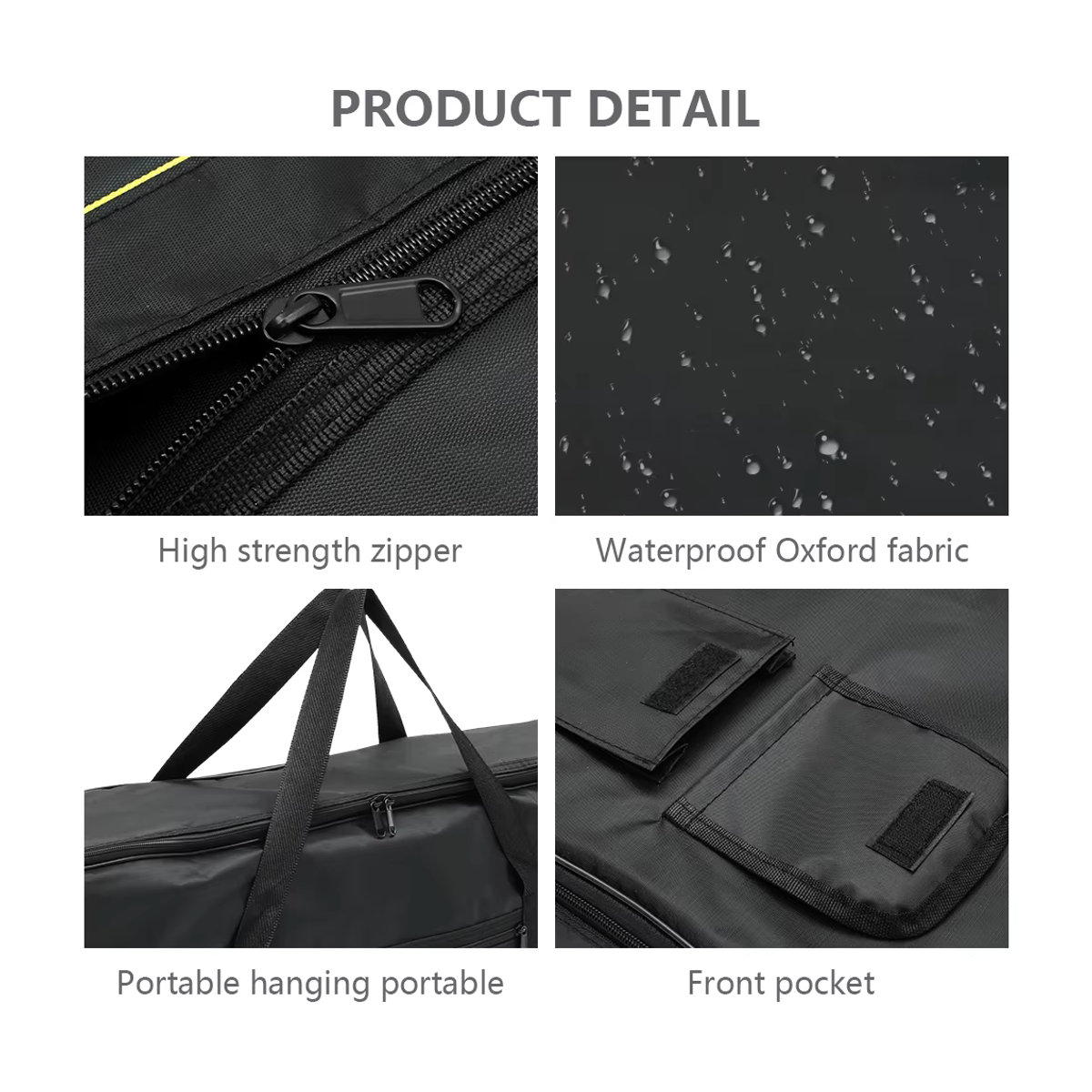 Willstar Gigbag für 61-Tasten-Tastatur in Schwarz, gepolsterte E-Piano-Hülle aus 420D Oxford-Stoff mit verstellbarem Schultergurt - Bild 4