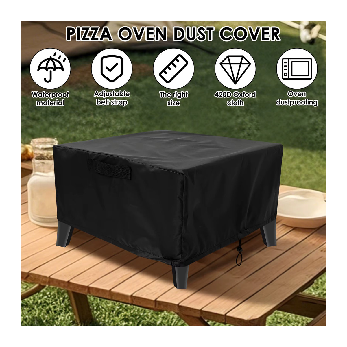 Willstar Pizza Ofen Abdeckung aus wasserdichtem Oxford-Tuch für Outdoor BBQ Grill - Bild 3