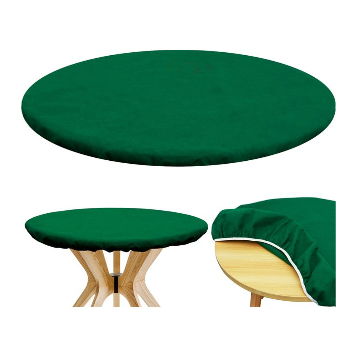 Willstar Runde Tischdecke aus Filz in Grün als elastischer Schutz für deinen Kartentisch oder Poker Tisch - Bild 1