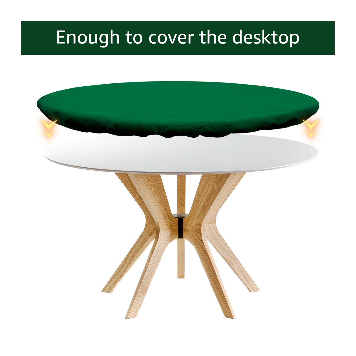 Willstar Runde Tischdecke aus Filz in Grün als elastischer Schutz für deinen Kartentisch oder Poker Tisch - Bild 5