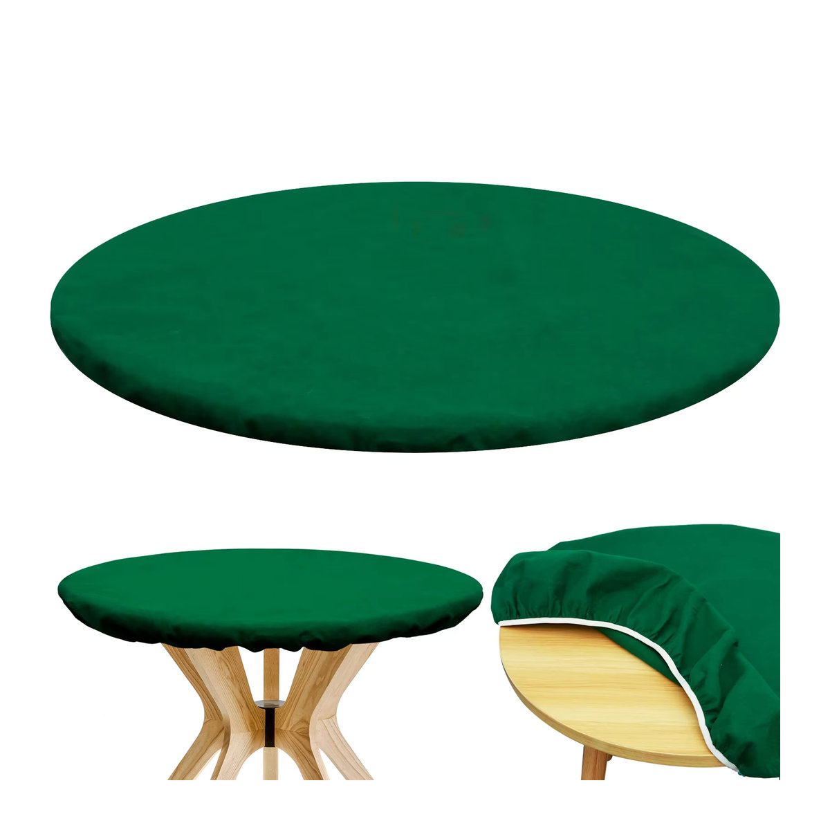 Willstar Runde Tischdecke aus Filz in Grün als elastischer Schutz für deinen Kartentisch oder Poker Tisch - Bild 7