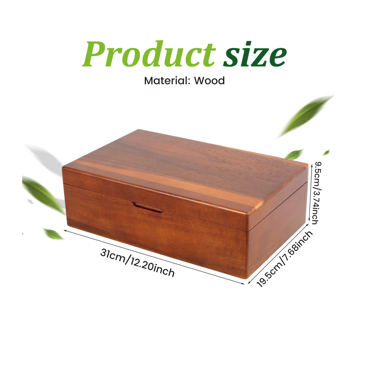 Willstar Teebox aus Holz in Braun mit 4/8 Gittern und Deckel, quadratische Tee-Aufbewahrungsbox für deine Organisation - Bild 6