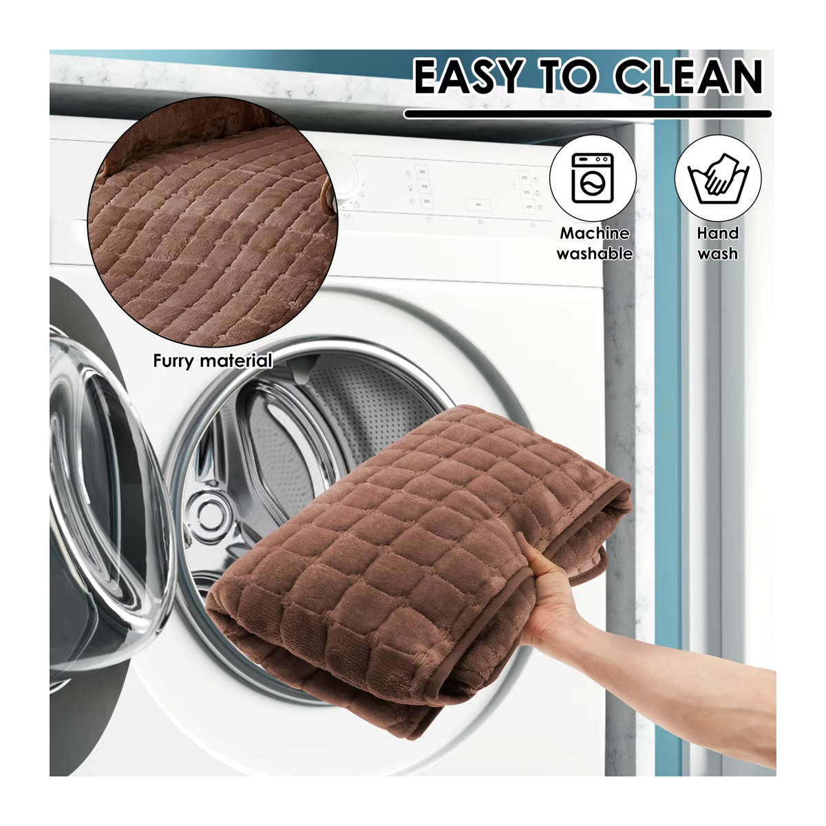 Willstar Wasserdichter Schonbezug für Liegesofas, Stühle und Sessel mit Taschen und elastischem Band in Weiß - Bild 5