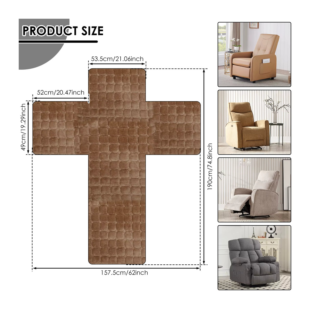 Willstar Wasserdichter Schonbezug für Liegesofas, Stühle und Sessel mit Taschen und elastischem Band in Weiß - Bild 6