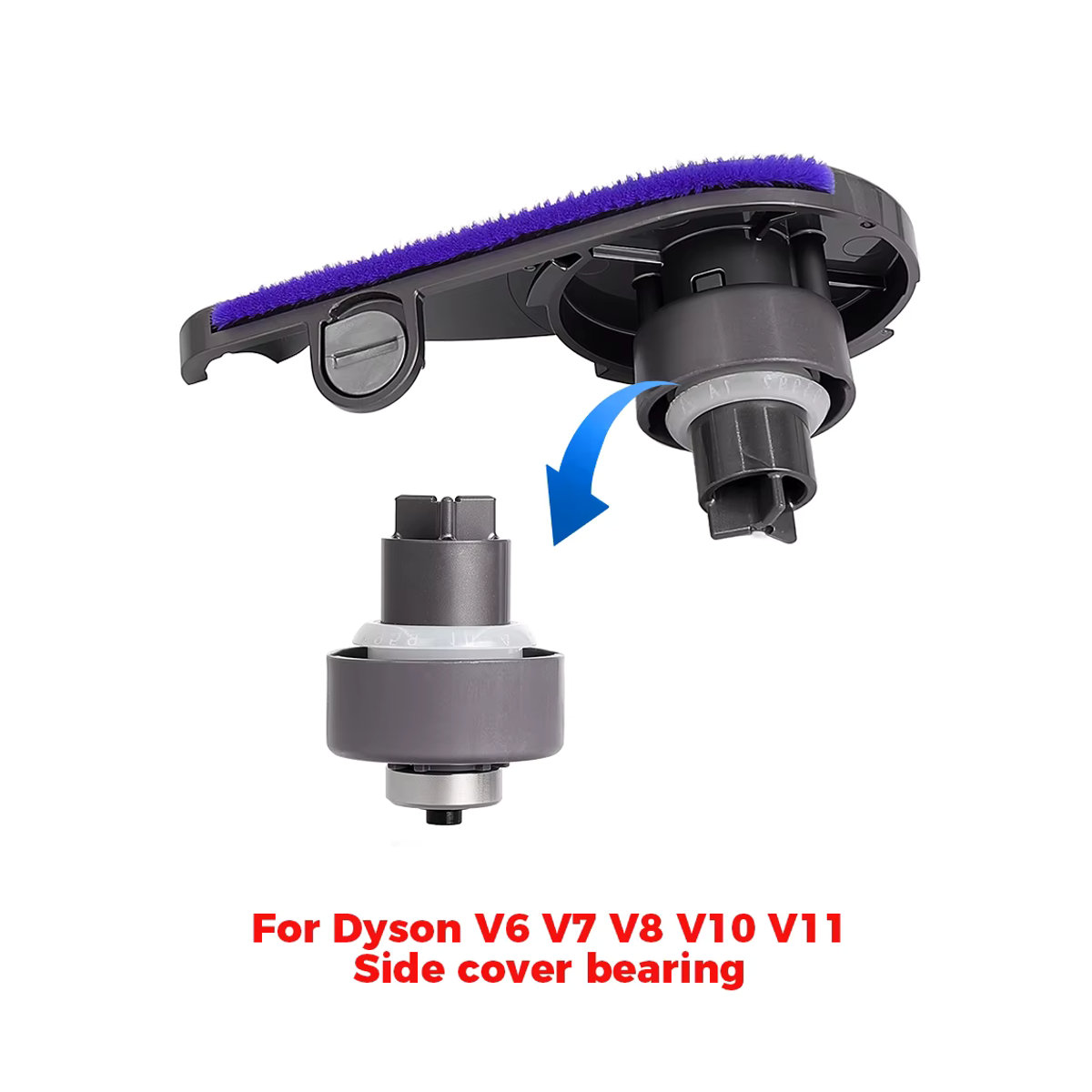 WINDNINJA Ersatzteil Seitenabdeckung für Dyson V6 V7 V8 V10 V11 Staubsauger in Grau - Bild 4