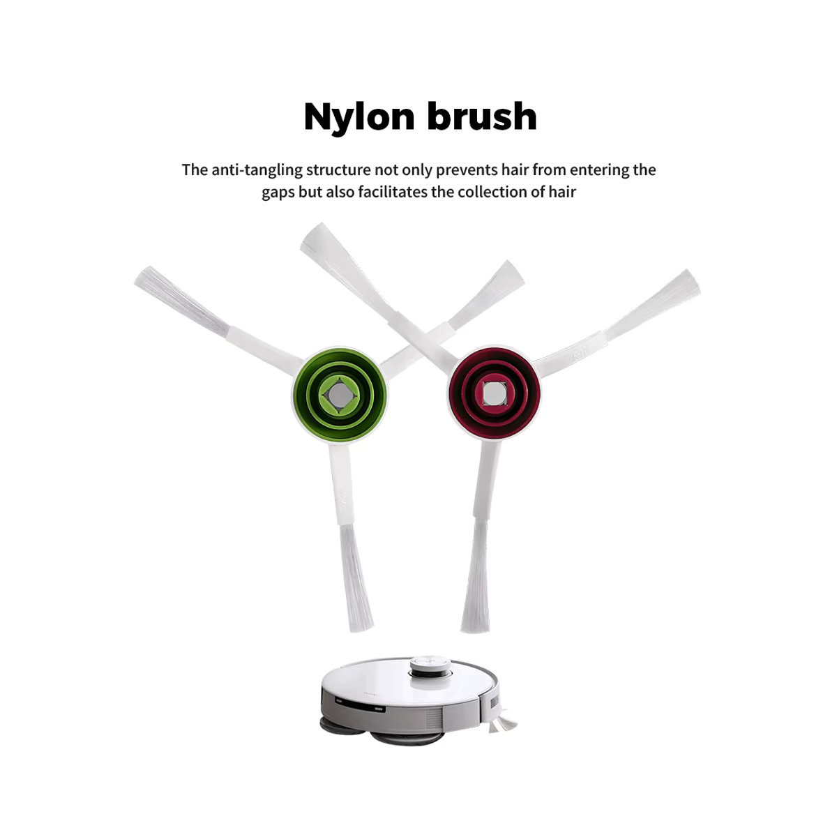 WINDNINJA Ersatzteil-Set für Ecovacs Deebot X1 OMNI/TURBO T10 OMNI/TURBO/X1S PRO mit Staubbehälter, Haupt- und Seitenbürsten, HEPA-Filter, Wischtüchern und Staubbeuteln in Schwarz/Weiß - Bild 3