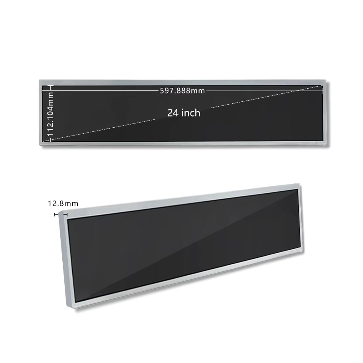 Wisecoco 24 Zoll Stretched Bar LCD-Display DV240FBM-NB0 Ultra Wide 1920x360 60Hz Schwarz - Bild 2