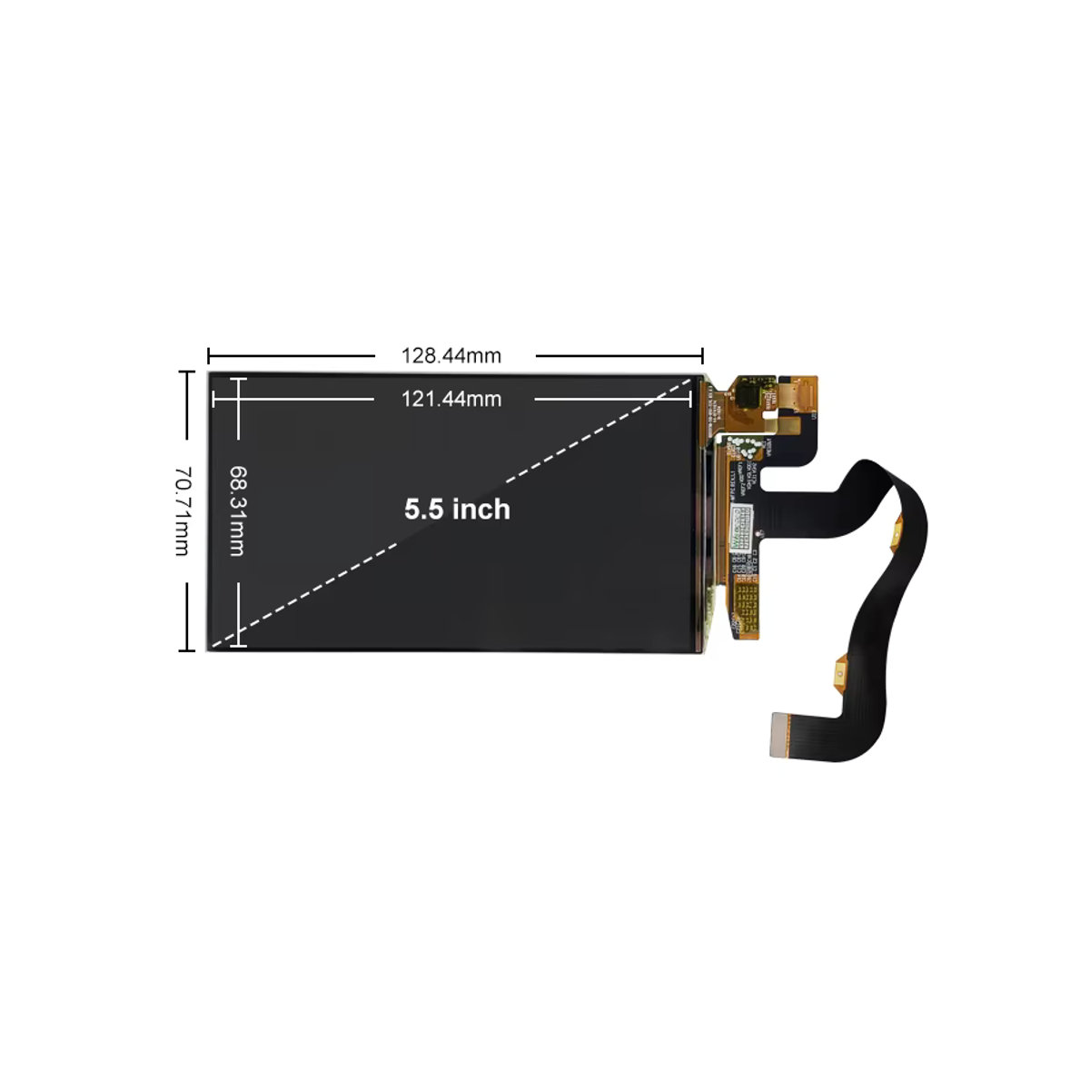 Wisecoco 5,5 Zoll IPS Display mit Touch Panel in Schwarz, 1920x1080 Auflösung für Raspberry Pi 4 3B, Spielekonsolen und TV Boxen - Bild 3