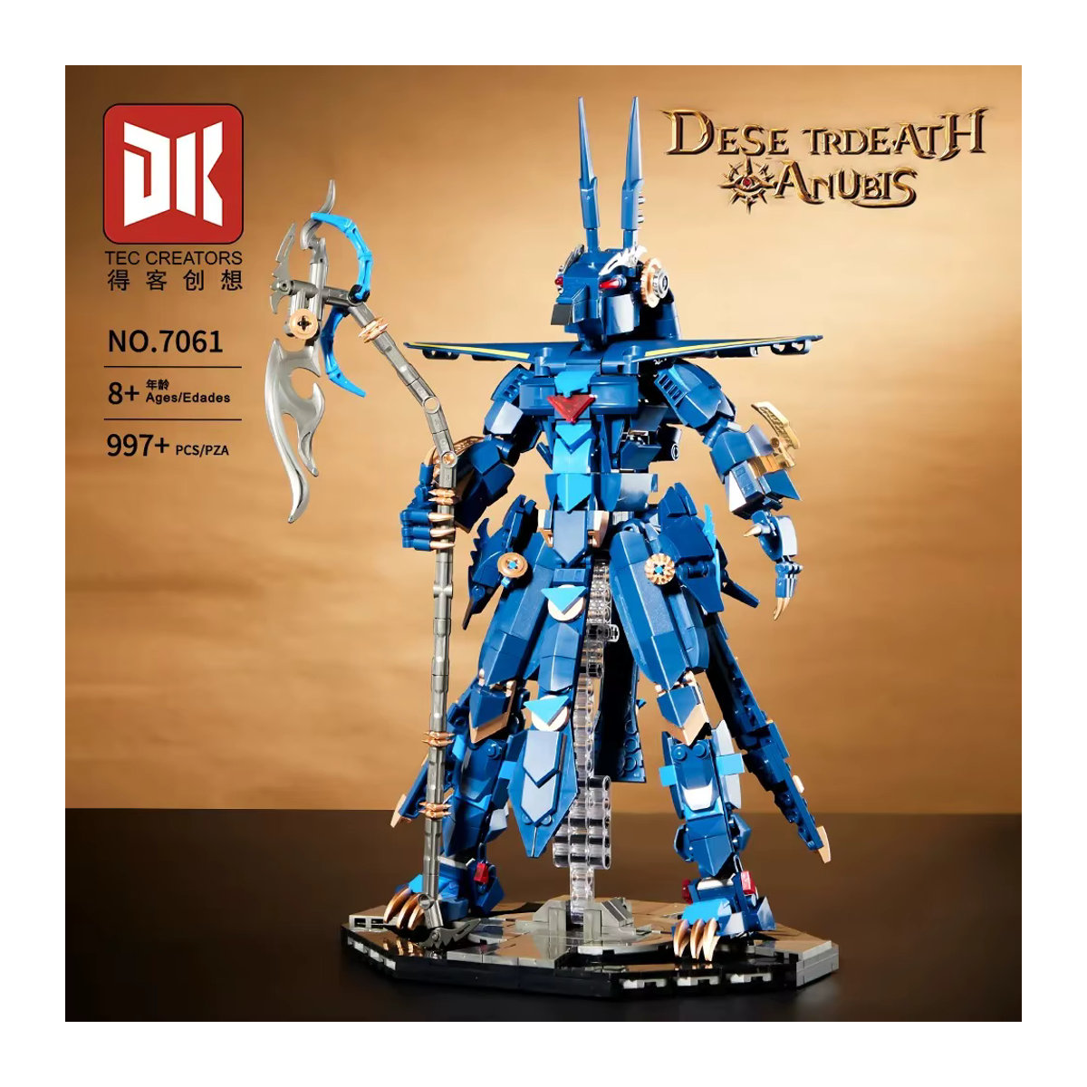 wishiot Anubis 3D Modell Baustein Figur Schwarz Multicolor - Bild 2