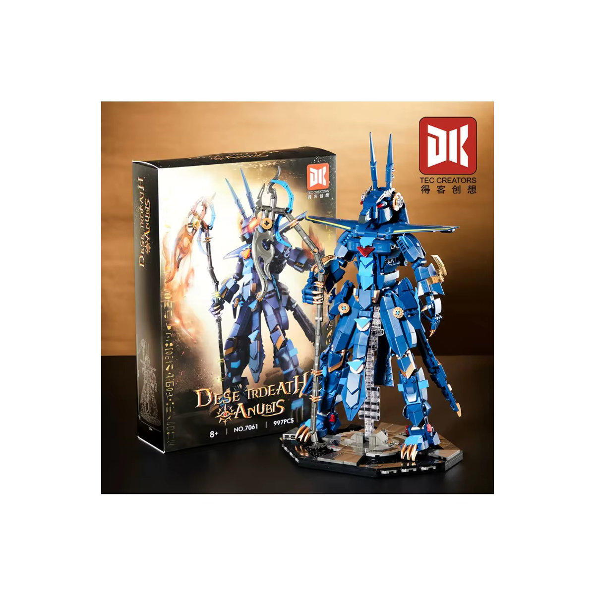 wishiot Anubis 3D Modell Baustein Figur Schwarz Multicolor - Bild 5