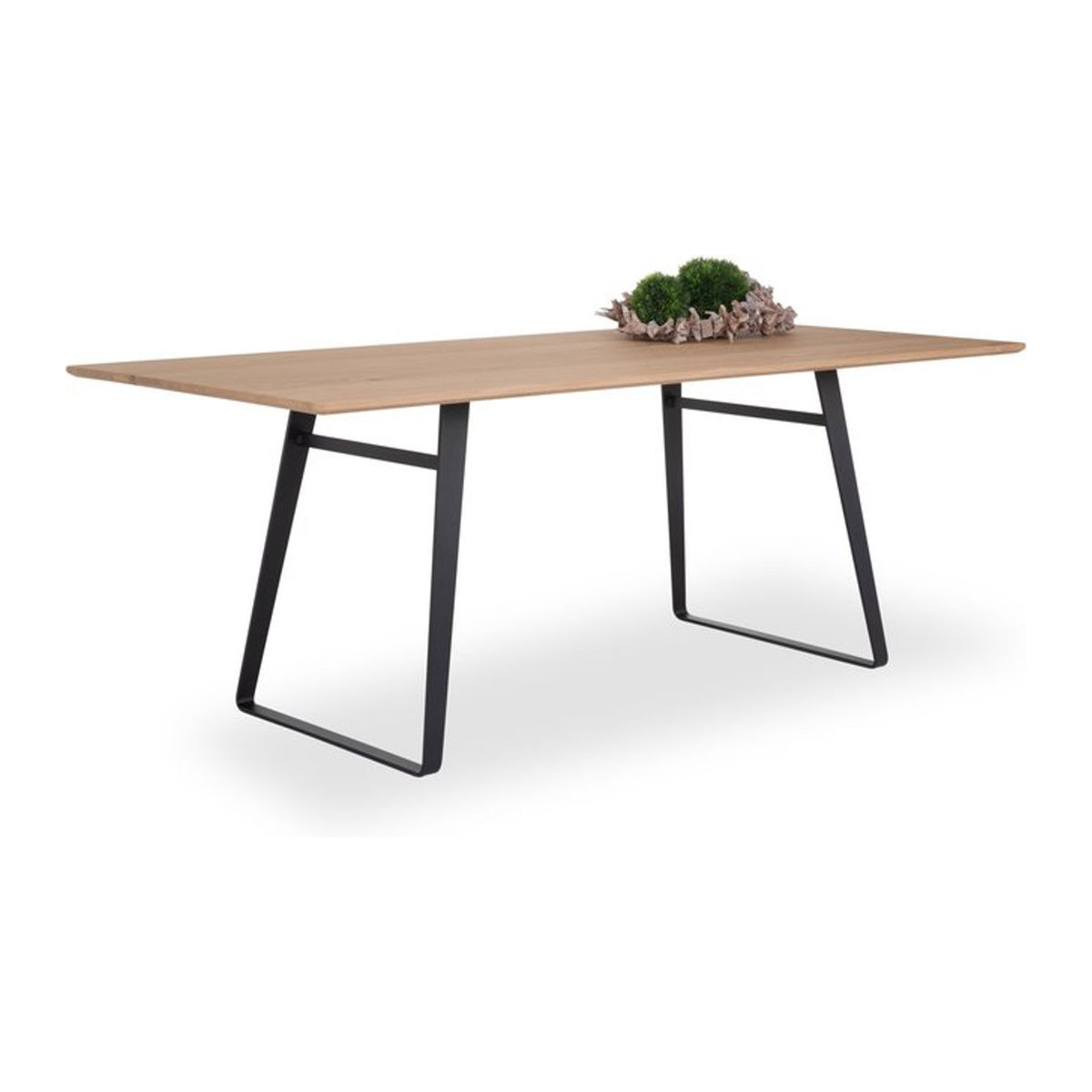 Witlake Esstisch SEVERO Modern Massivholz Eiche und Metall Braun Natur Rechteckig B/T/H: 160 x 95 x 77 cm - Bild 1
