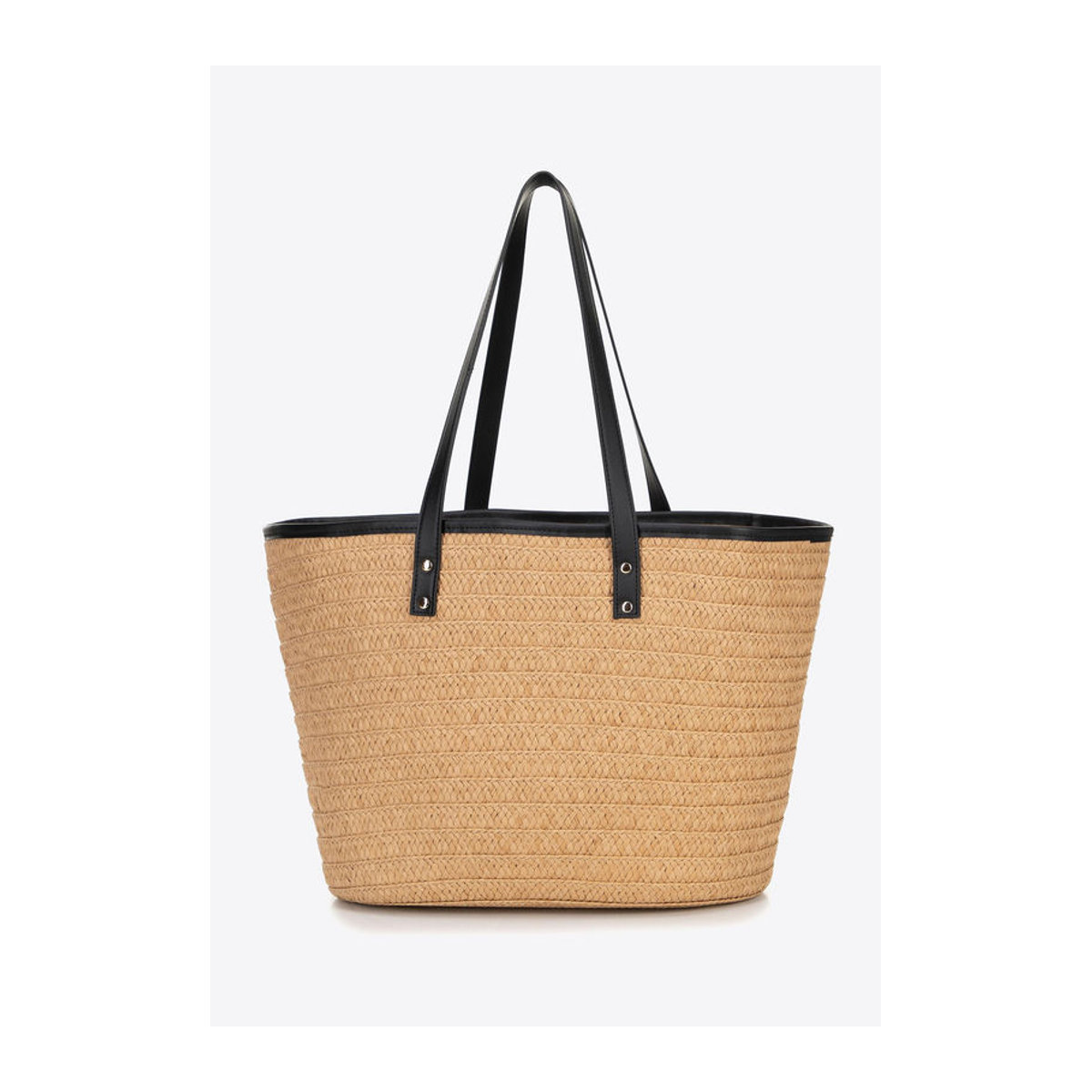 Wittchen Damenkorb aus Rattan und Öko-Leder in Beige und Schwarz - Bild 2