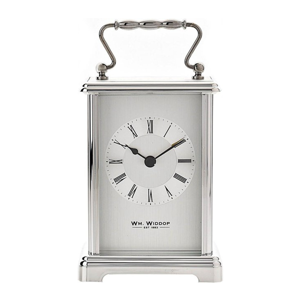 WM Widdop Kaminuhr aus Aluminium in Silber, rechteckig, B/T/H: 16,5 x 9,0 x 6,0 cm - Bild 1