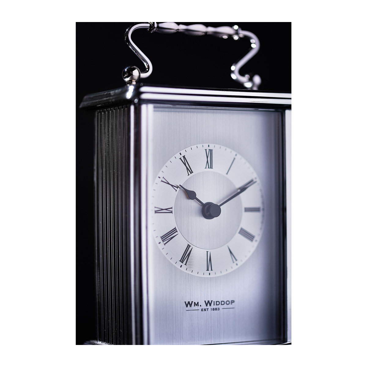 WM Widdop Kaminuhr aus Aluminium in Silber, rechteckig, B/T/H: 16,5 x 9,0 x 6,0 cm - Bild 2