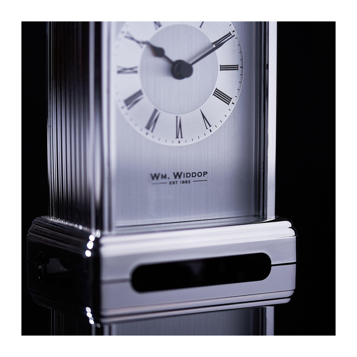 WM Widdop Kaminuhr aus Aluminium in Silber, rechteckig, B/T/H: 16,5 x 9,0 x 6,0 cm - Bild 3